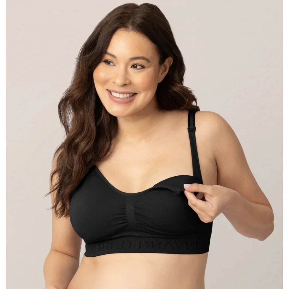 Kindred Bravely Women's Sublime Hands-Free Pumping & Nursing Bra Sz L Black - Picture 1 of 5